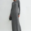 Cable knit dress grey melange