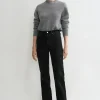 Classic cut denim full length faded black