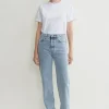 Classic cut denim full length cool blue