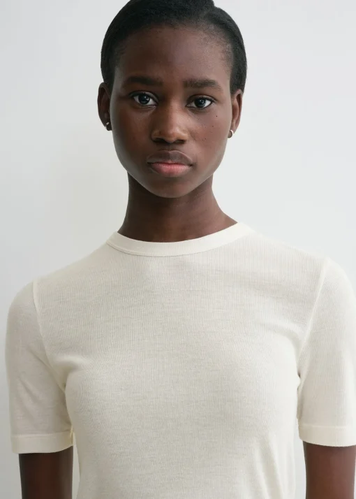 Classic rib tee winter white