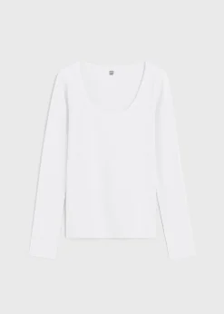 Classic rib top white