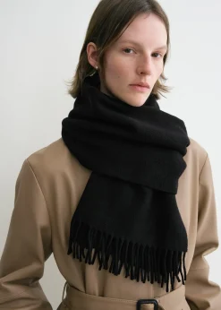 Classic wool scarf black