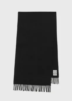 Classic wool scarf black