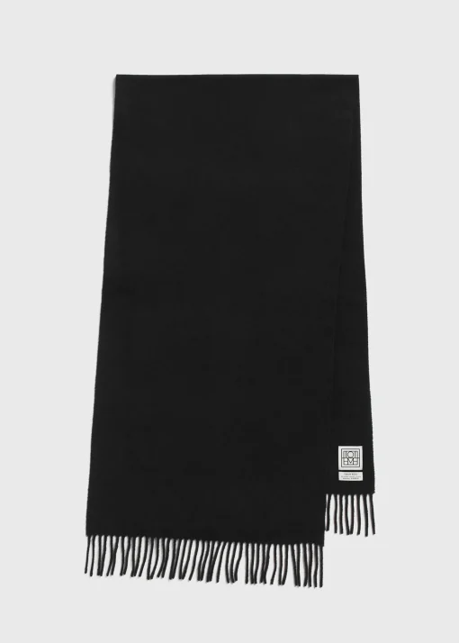 Classic wool scarf black