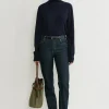 Cropped turtleneck navy