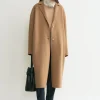 Doublé cocoon coat camel