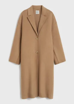 Doublé cocoon coat camel