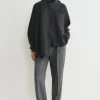 Draped-scarf knit granite