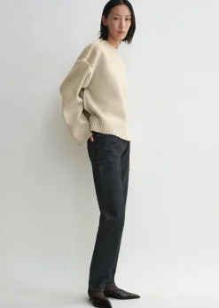 Embroidered wool cashmere knit harvest