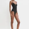 Half-cup swimsuit black