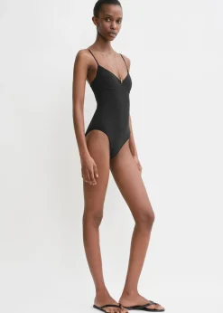 Half-cup swimsuit black