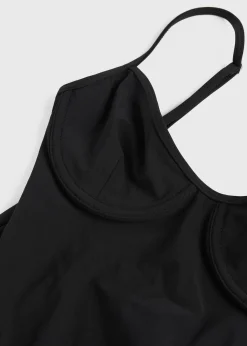 Half-cup swimsuit black
