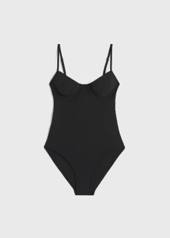 Half-cup swimsuit black
