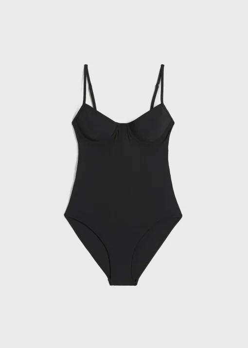 Half-cup swimsuit black