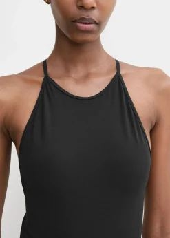 High neck swimsuit black