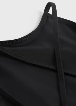 High neck swimsuit black