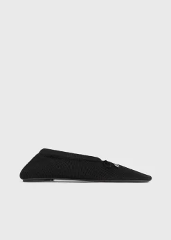 Knitted ballerinas black