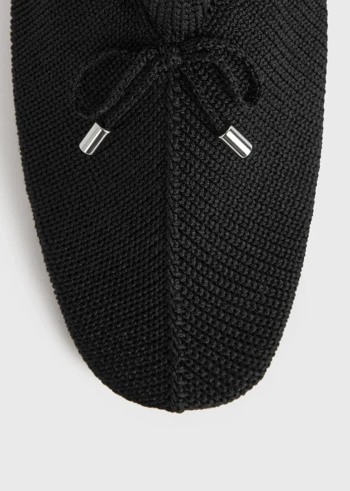 Knitted ballerinas black