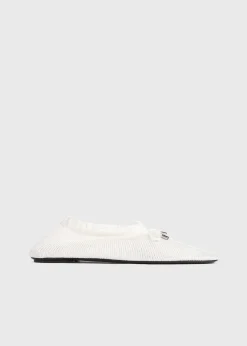 Knitted ballerinas cream