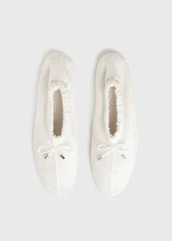 Knitted ballerinas cream