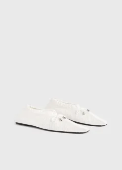 Knitted ballerinas cream