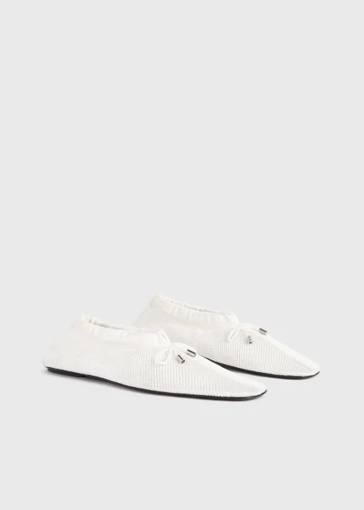 Knitted ballerinas cream