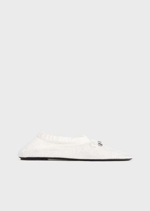 Knitted ballerinas cream