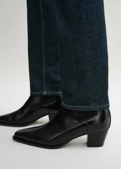 Leather city boots black