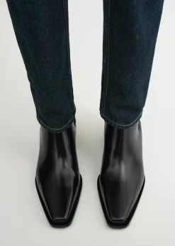 Leather city boots black