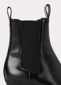Leather city boots black