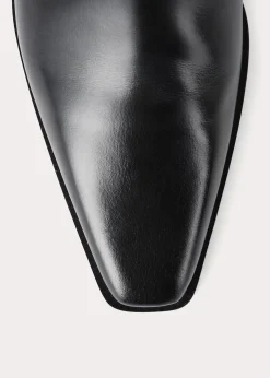 Leather city boots black