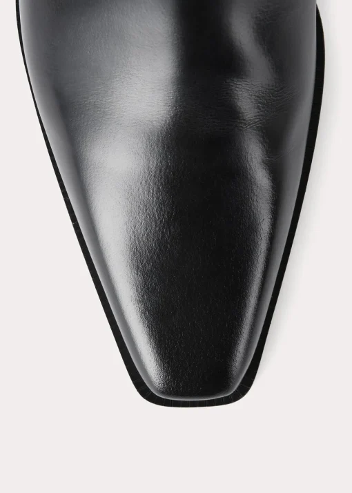 Leather city boots black
