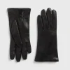 Leather gloves black