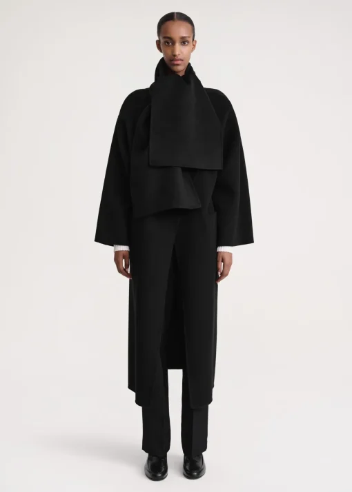 Long doublé scarf black
