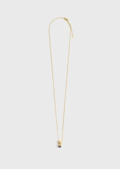 Long jasper necklace black/off white