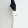 Low taper denim white