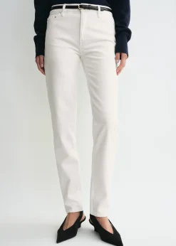 Low taper denim white