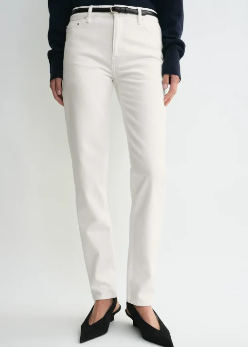 Low taper denim white