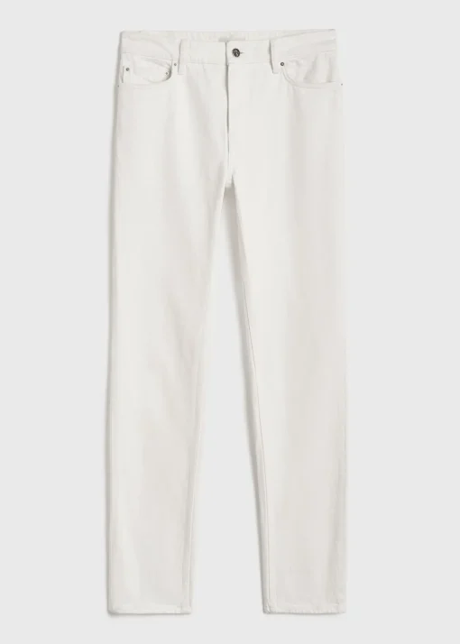 Low taper denim white