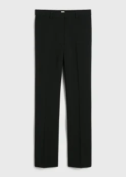 Low-waist slim trousers black