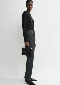 Mini T-flap pony hair bag black