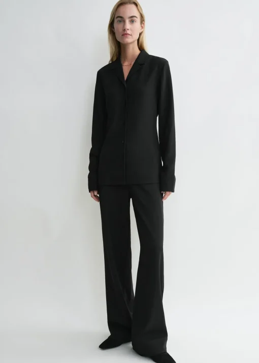 Monogram cady shirt black
