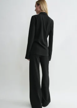 Monogram cady shirt black