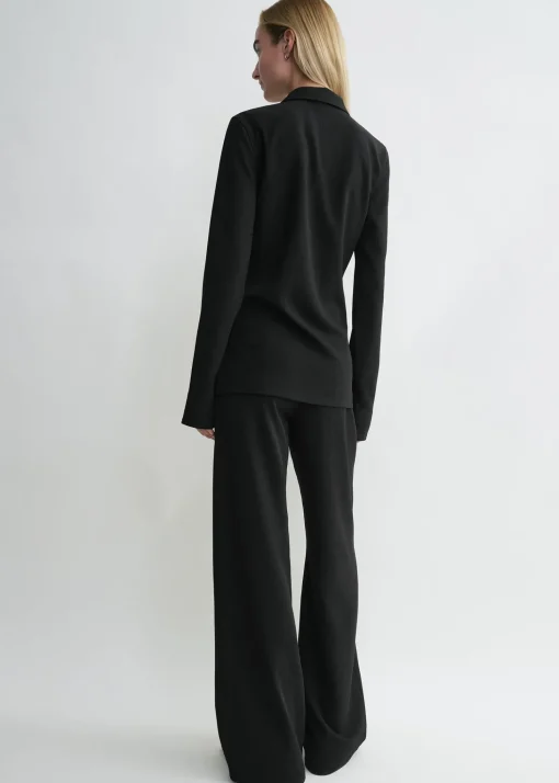 Monogram cady shirt black