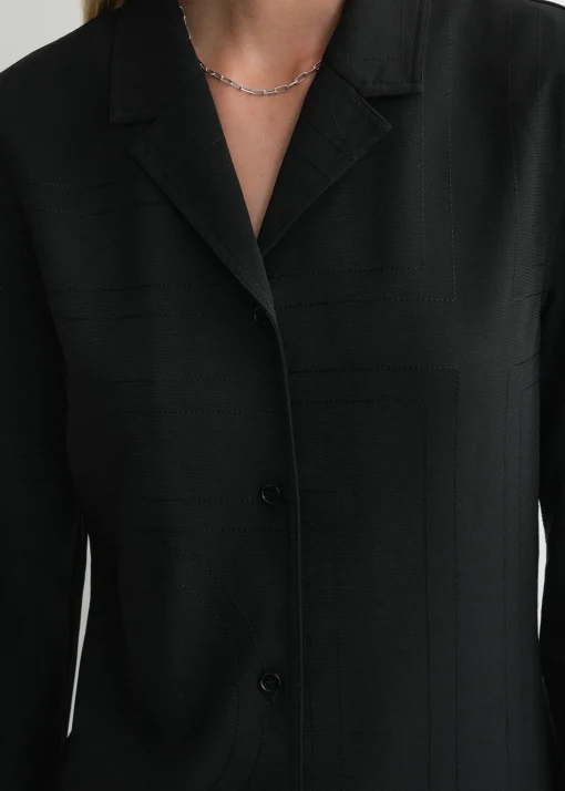 Monogram cady shirt black
