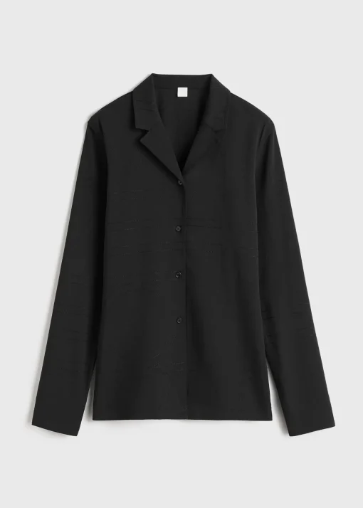 Monogram cady shirt black