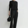 Monogram flannel pj bottoms black