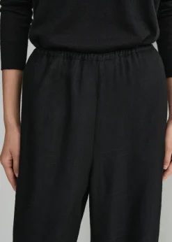 Monogram flannel pj bottoms black