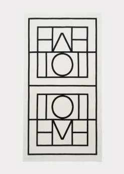 Monogram jacquard beach towel tofu