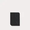 Monogram leather passport holder black grain
